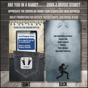 Appréciation et Carte de remerciements Rock & Roll