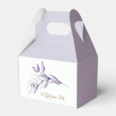 Appreciation Party Favor Paarse gebladerte Bedankdoosjes (Voorkant Zijde)