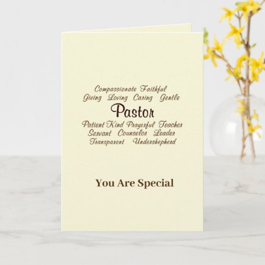 Appréciation PASTOR dimanche - Carte AT (Fleur jaune)