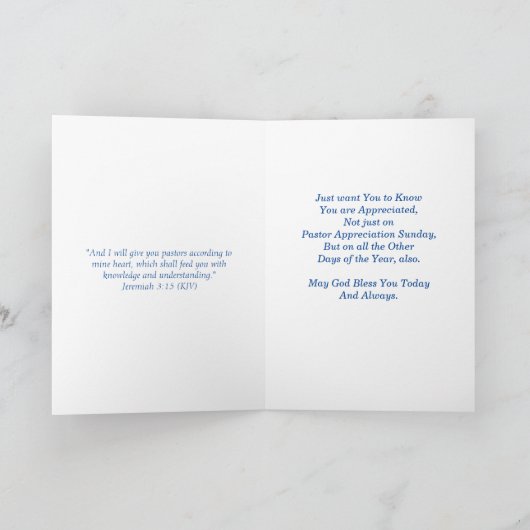 Appréciation PASTOR dimanche - Carte CR (Intérieur)