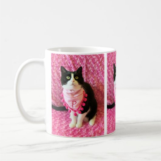 Apprend la Tuxedo Chat Mug rose (Gauche)