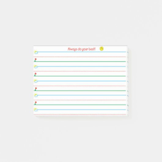Apprendre à écrire une note Post-It (Devant)