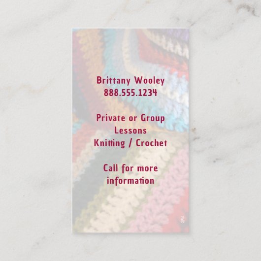 Apprendre à utiliser un modèle de carte de visite (Dos)