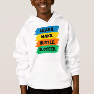 Apprendre, Faire, Hustle, Réussir, slogan de motiv
