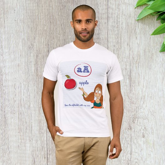Apprendre Le T-shirt Alphabet Mens