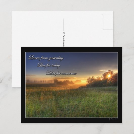 Apprenez d'hier.... carte postale (Devant / Derrière)