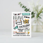 Apprentissage à distance Fin de l'année Carte post (Debout devant)