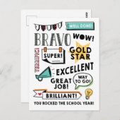 Apprentissage à distance Fin de l'année Carte post (Devant / Derrière)