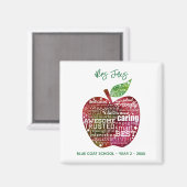 Apprentissage pomme Noël cadeau aimant d'appréciat (Recto/Verso)