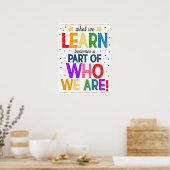 Apprentissage Rainbow Classroom Poster (Cuisine)