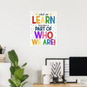 Apprentissage Rainbow Classroom Poster (Bureau à domicile)