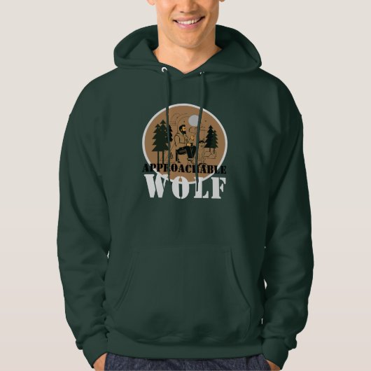 Approachable Wolf ( Green ) Hoodie (Voorkant)