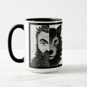 Approachable Wolf : Half Wolf Mug (Gauche)