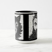 Approachable Wolf : Half Wolf Mug (Centre)
