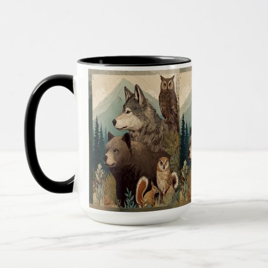 Approachable Wolf : Wilderness Mug (Gauche)