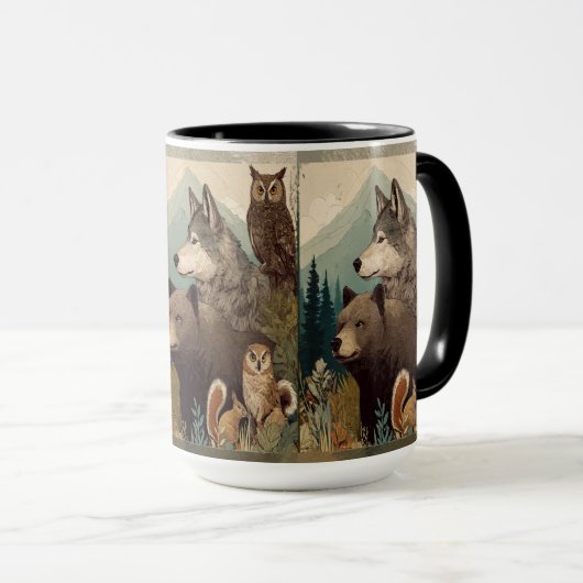 Approachable Wolf : Wilderness Mug (Devant droit)