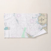 Approches de la nouvelle carte nautique du port de (Serviette à main)