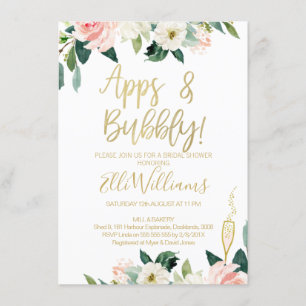 Apps floraux et invitation à la douche nuptiale