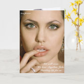Appui Angelina Jolie de carte de voeux (Fleur jaune)