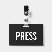 Appuyez sur le badge d'ID horizontal de la passe d (Face avec clip)