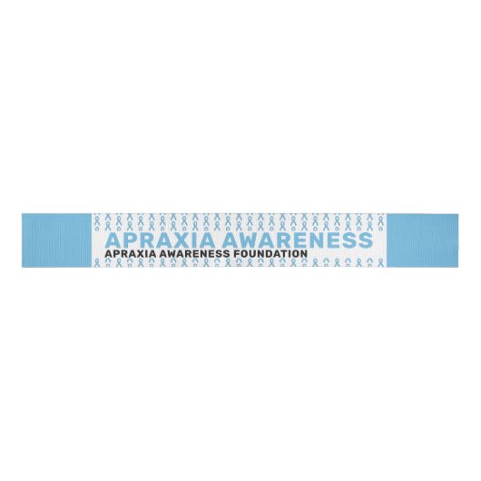 Apraxia Awareness Pattern Ribbon Grosgrain Lint (Voorkant)