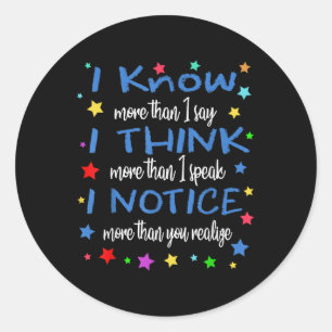 Apraxia Awareness Shirt Liefde & amp; Ondersteunin Ronde Sticker