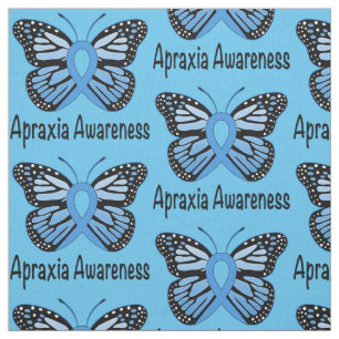 Apraxia Butterfly Awareness Ribbon Stof