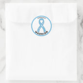 Apraxia Warrior Ribbon White Round Sticker (Tas)