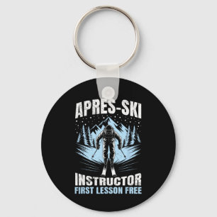 Apres Apres-ski Instructeur Eerste Les Gratis Ski Sleutelhanger