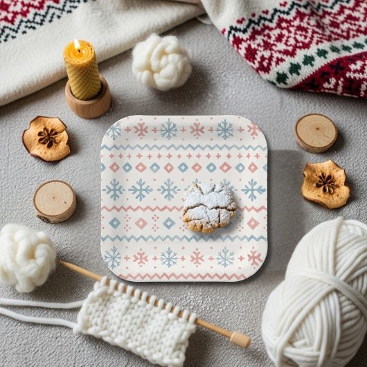 Après Bébé Fair Isle Pattern Ski Club Papieren Bordje