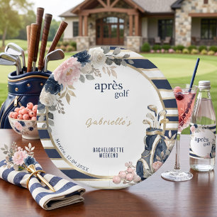 Après Golf Bachelorette Blauw Elegant Voorlijke Bl Papieren Bordje