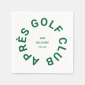 Après Golf Club Forest Green Golfers Social Crest Servet (Voorkant)