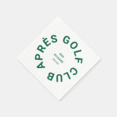 Après Golf Club Forest Green Golfers Social Crest Servet (Hoek)