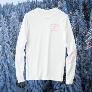 Après hele dag Icy roze vrijgezelle ski crest T-shirt