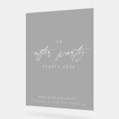 Après la fête commence ici Mariage blanc Script (Angle)