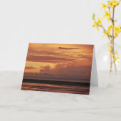 Après la tempête 7 x 5 Carte de voeux pliée - blan (Fleur jaune)