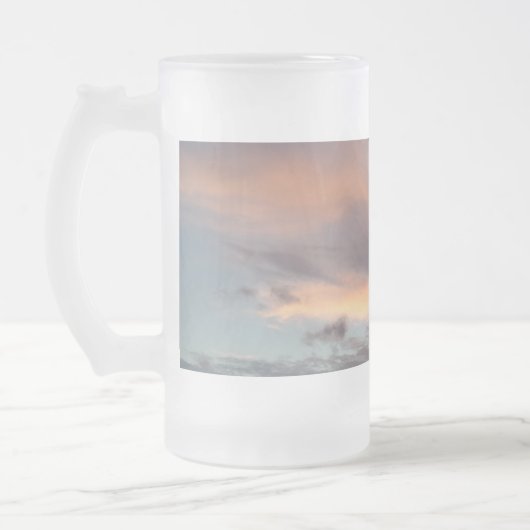 Après la tempête Frosted 16 oz de verre givré Mug (Gauche)