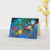 Après la tempête, la carte de voeux de Koi (Fleur jaune)