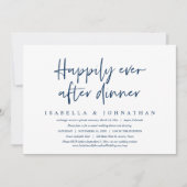 Après le dîner à jamais, faire-part de mariage en  (Devant)