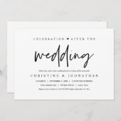 Après le mariage, Brunch célébration Invitation (Devant / Derrière)