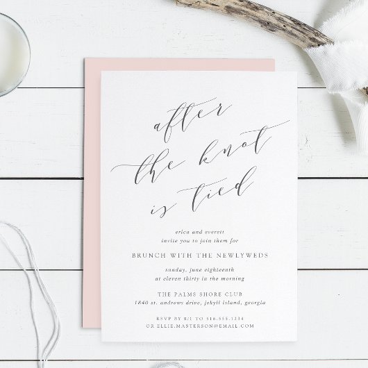 Après le noeud est lié | Mariage Brunch Invitation