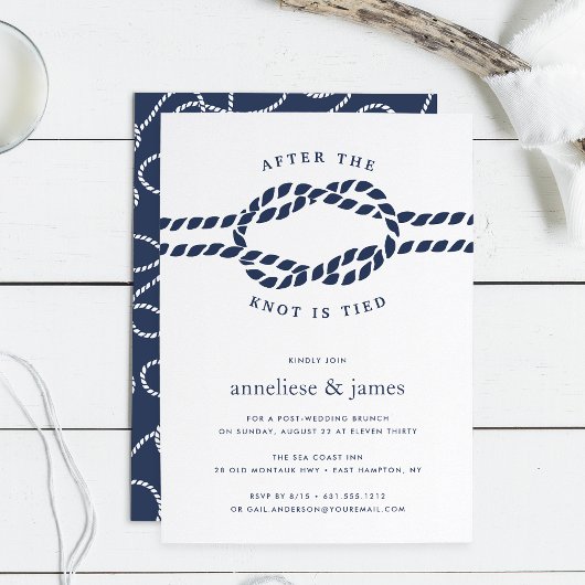 Après le noeud est lié | Mariage Brunch Invitation