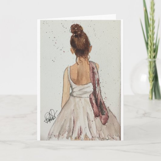 Après les cartes de note d'aquarelle de danse (Devant)