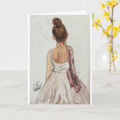 Après les cartes de note d'aquarelle de danse (Fleur jaune)