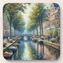 Après-midi d'automne au canal - Dessous de verre