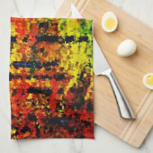 Après-midi d'automne - Peinture Art Serviette de c (Quart Plié)