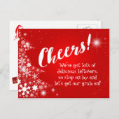 Après Noël Fête Potluck Invitation (Devant / Derrière)