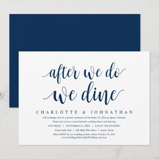 Après que nous faisons, nous dînons, Invitation de (Devant / Derrière)