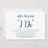 Après qu'ils disent OUI, Invitation pour le dîner  (Devant)