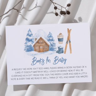 Apres Ski Baby shower Boeken voor Baby Informatiekaartje